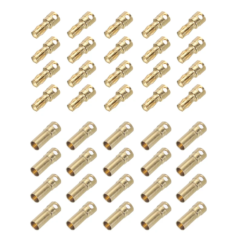 20 Pairs Banana Plugs Connector 3.5mm Male Female Banana Plug