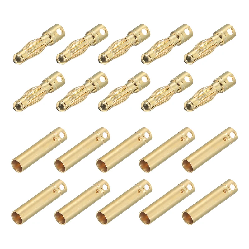10 Pairs Banana Plugs Connector 4mm Male Female Banana Plugs for Speaker Wire