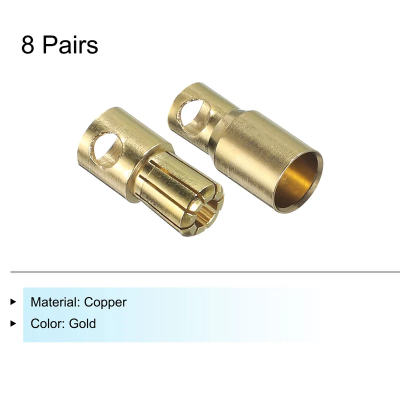 8 Pairs Banana Plugs Connector 6mm Male Female Banana Plug for Speaker Wire