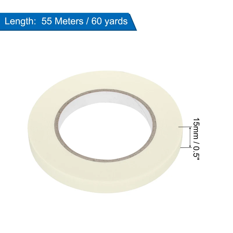 10 Pcs 0.5 Inch Wide 60 Yards White Masking Tape Painters Tape Rolls