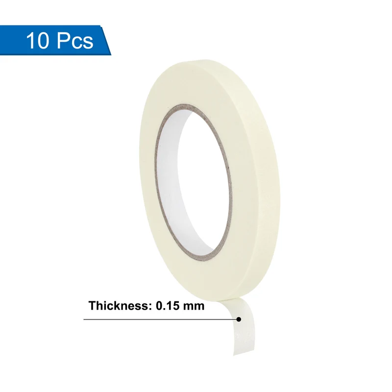10 Pcs 0.5 Inch Wide 60 Yards White Masking Tape Painters Tape Rolls