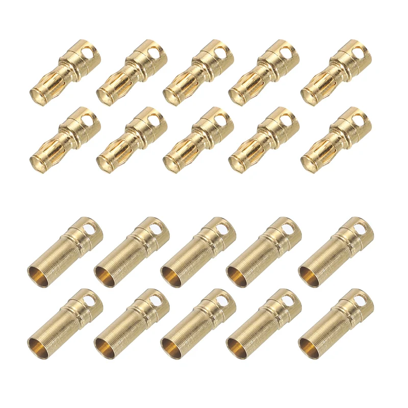 10 Pairs Banana Plugs Connector 3.5mm Male Female Banana Plugs for Speaker Wire