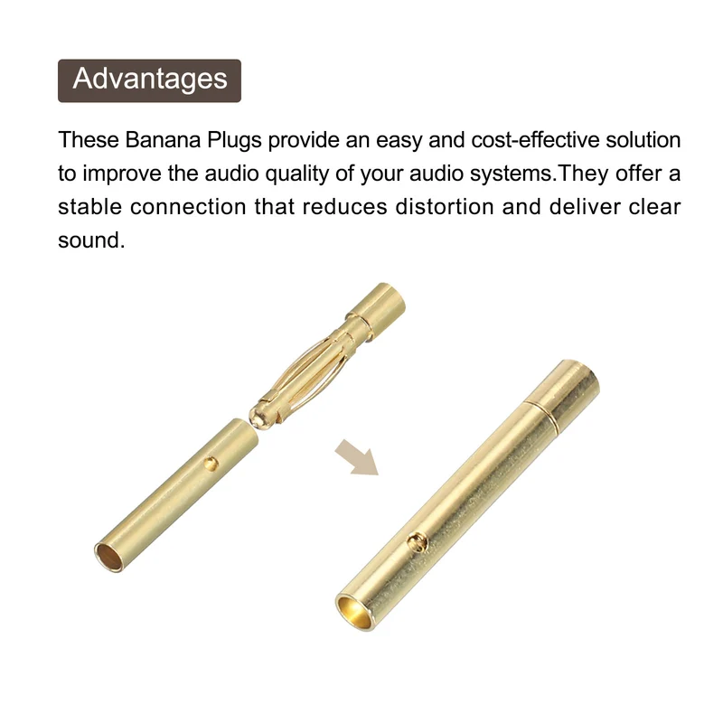 10 Pairs Banana Plugs Connector 2mm Male Female Banana Plugs for Speaker Wire