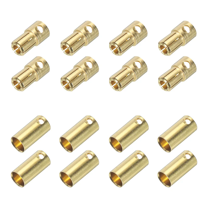6 Pairs Banana Plugs Connector 6.5mm Male Female Banana Plug for Speaker Wire