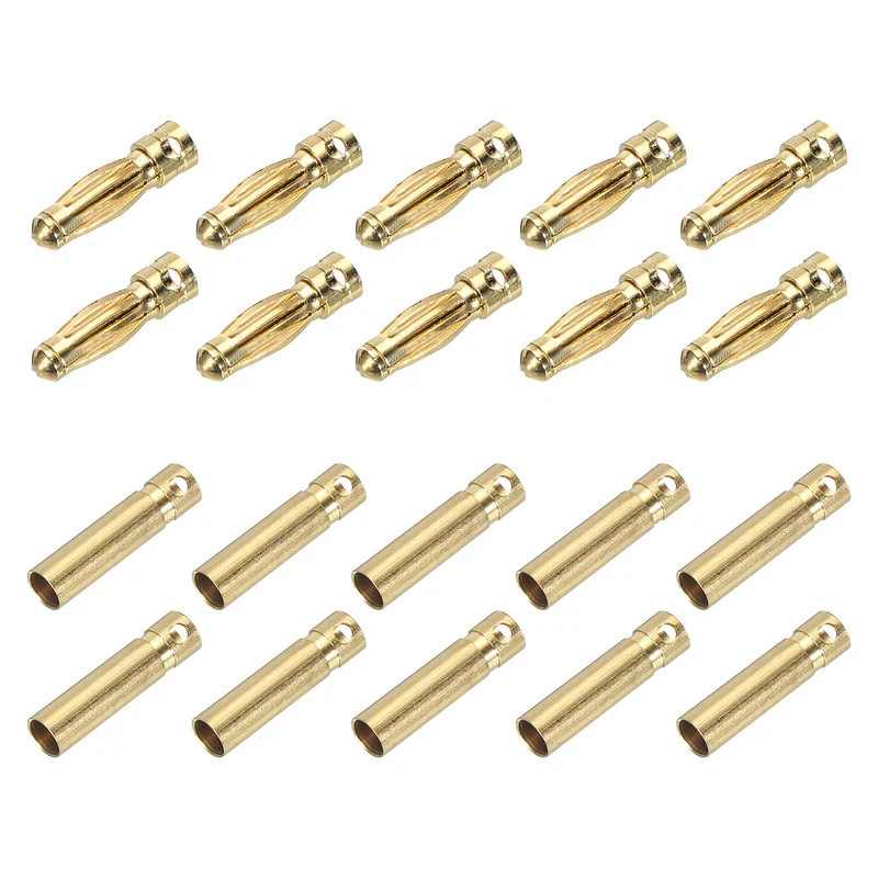 10 Pairs Banana Plugs Connector 3mm Male Female Banana Plugs for Speaker Wire