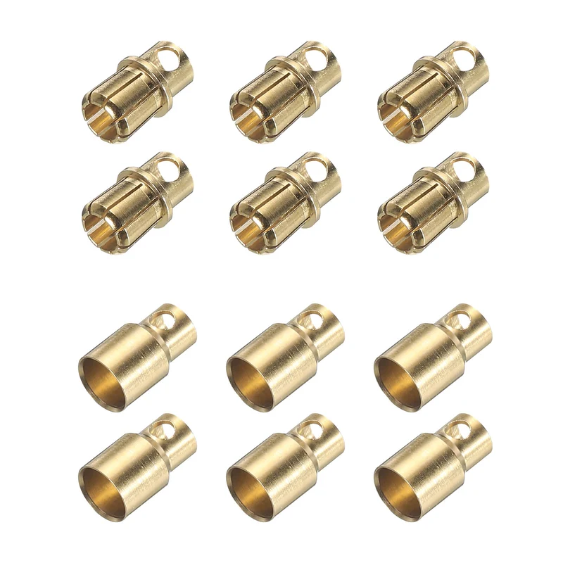 6 Pairs Banana Plugs Connector 8mm Male Female Banana Plug for Speaker Wire
