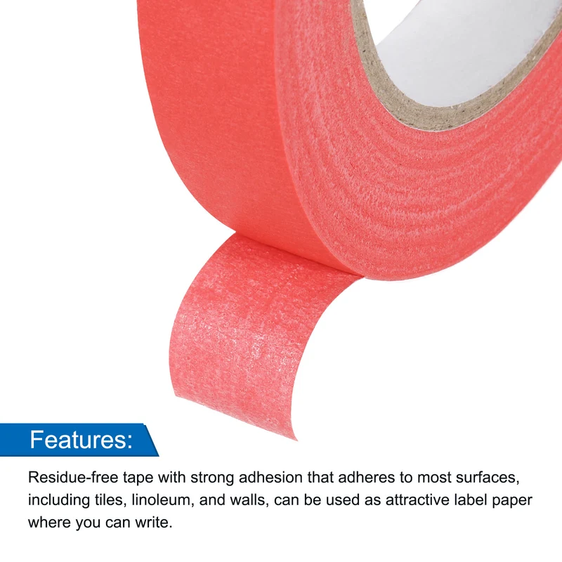 10 Pcs 0.7 Inch Wide 60 Yards Red Masking Tape Painters Tape Rolls