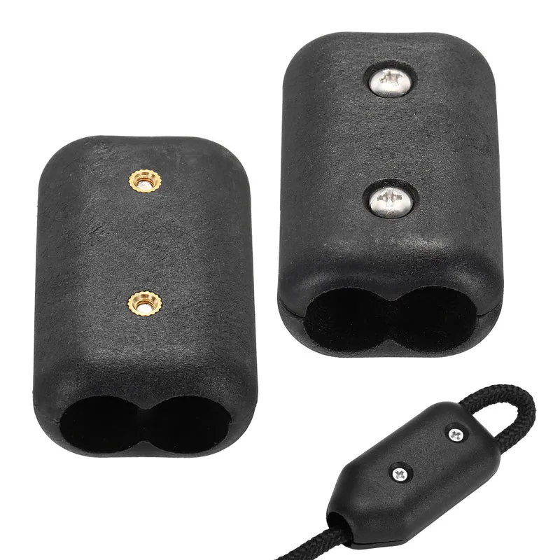 4pcs 1/2 Inch Reusable Rope Clamp for 9-10.5mm Nylon Braided Cord Double Hole