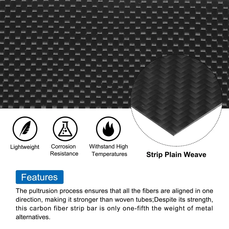 1 Pcs Carbon Fiber Sheet 400x400x0.5mm Matte Finish Plain Weave Panel Sheet