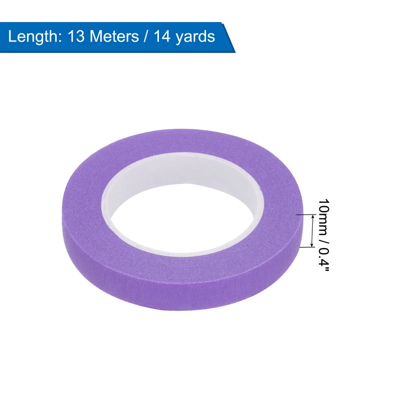 8 Pcs 0.4 Inch Wide 14 Yards Purple Masking Tape Painters Tape Rolls