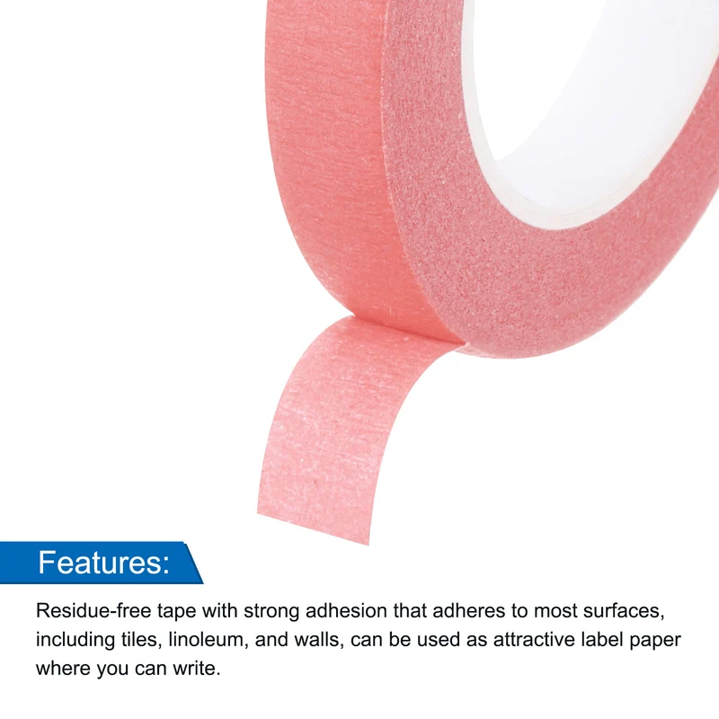 8 Pcs 0.4 Inch Wide 14 Yards Pink Masking Tape Painters Tape Rolls
