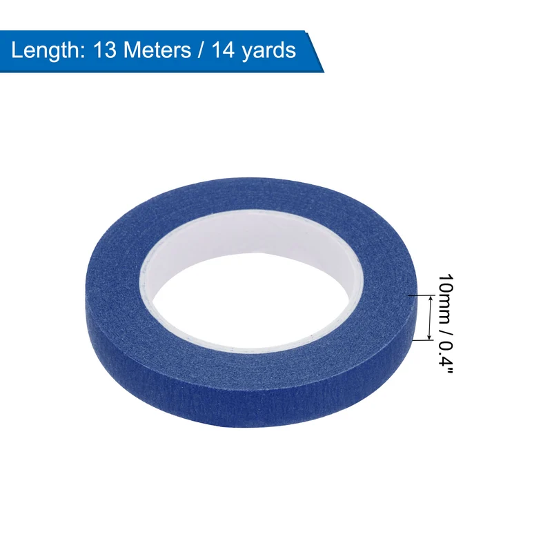 8 Pcs 0.4 Inch Wide 14 Yards Dark Blue Masking Tape Painters Tape Rolls