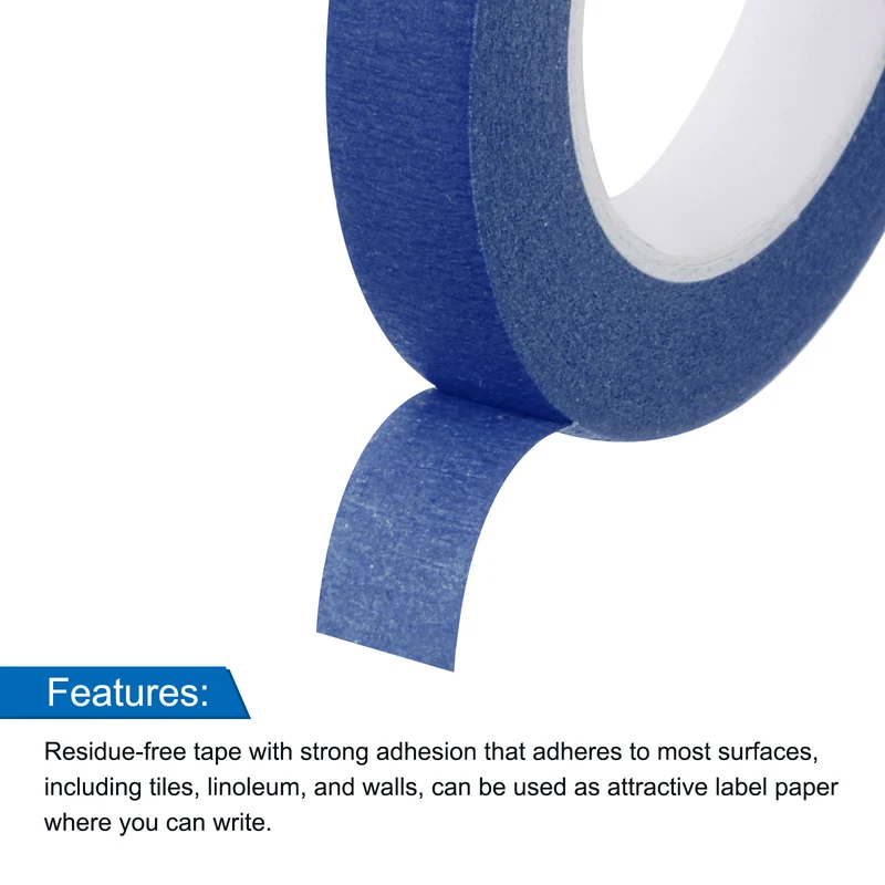8 Pcs 0.4 Inch Wide 14 Yards Dark Blue Masking Tape Painters Tape Rolls