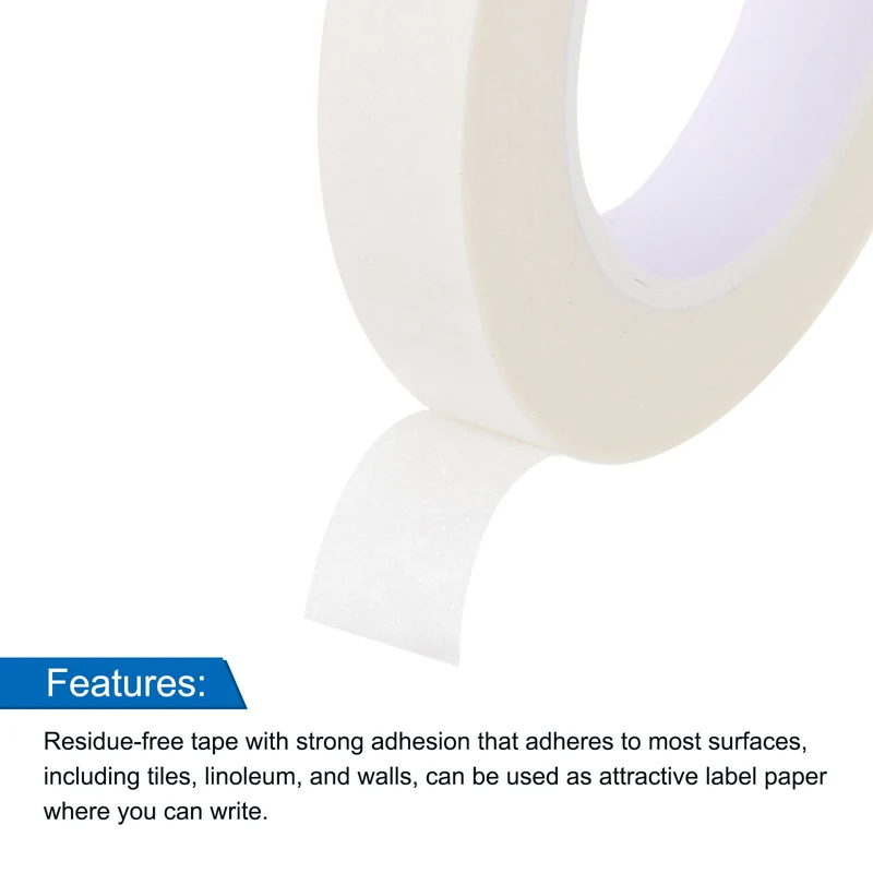 8 Pcs 0.4 Inch Wide 14 Yards White Masking Tape Painters Tape Rolls