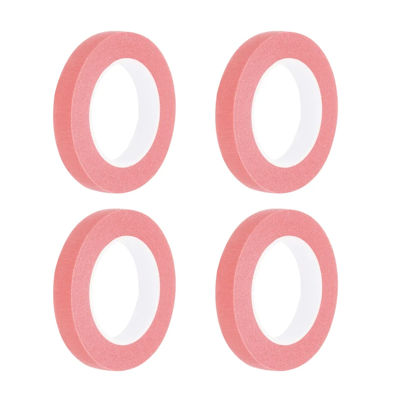 4 Pcs 0.4 Inch Wide 14 Yards Pink Masking Tape Painters Tape Rolls