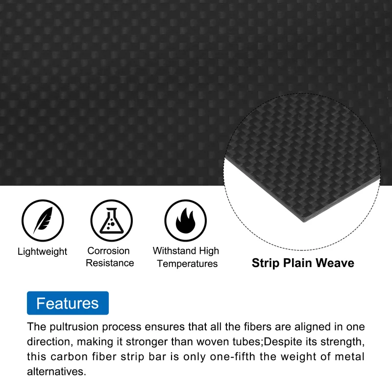 1 Pcs Carbon Fiber Sheet 300×200×0.5mm Glossy Surface Plain Weave Panel Sheet