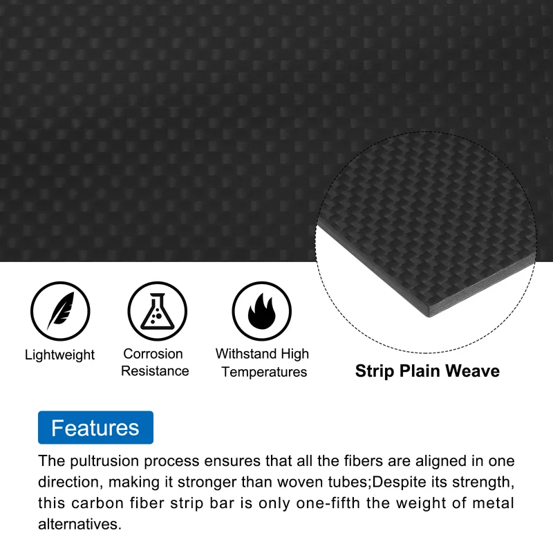 1 Pcs Carbon Fiber Sheet 300×200×2mm Glossy Surface Plain Weave Panel Sheet