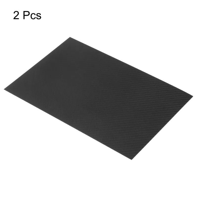 2 Pcs Carbon Fiber Sheet 300×200×1mm Matte Surface Twill Weave Panel Sheet