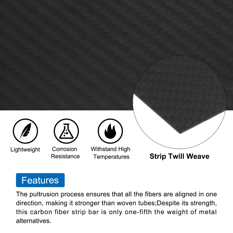 2 Pcs Carbon Fiber Sheet 300×200×1mm Matte Surface Twill Weave Panel Sheet