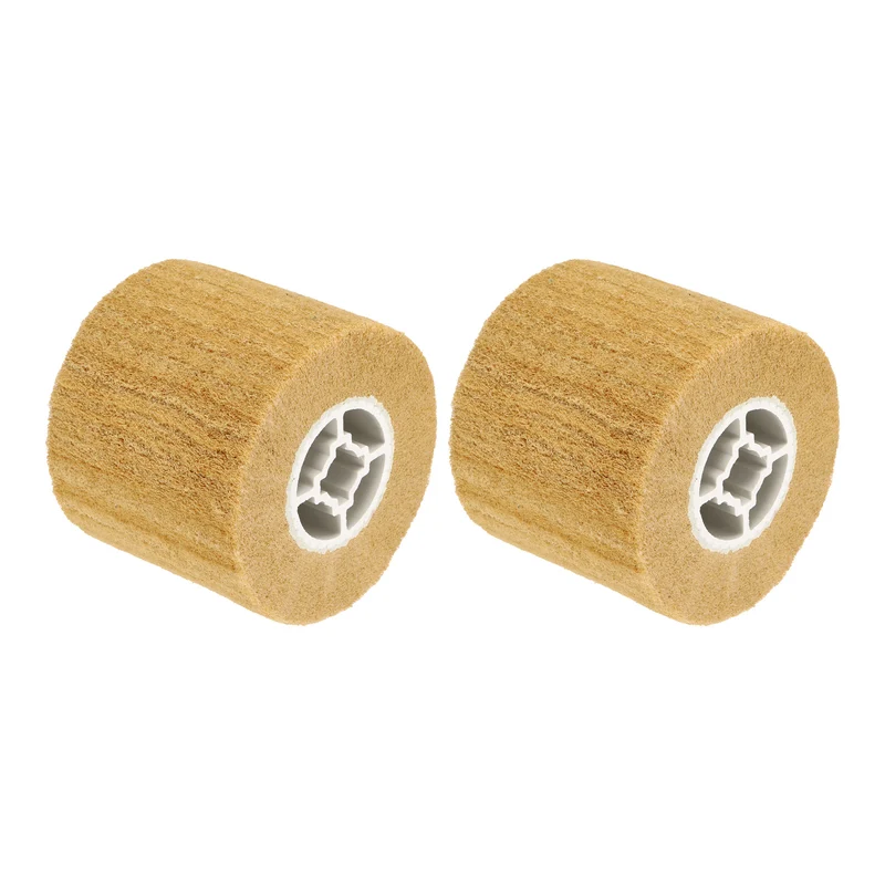 2pcs 120x100mm 800 Grit Non-Woven Wire Drawing Abrasive Polishing Wheel Yellow