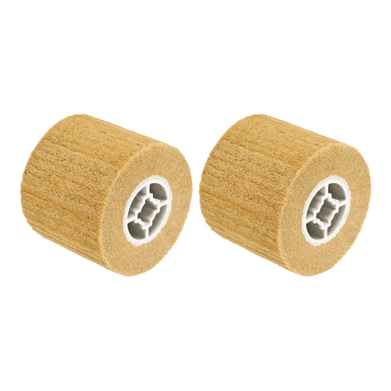 2pcs 120x100mm 600 Grit Non-Woven Wire Drawing Abrasive Polishing Wheel Yellow