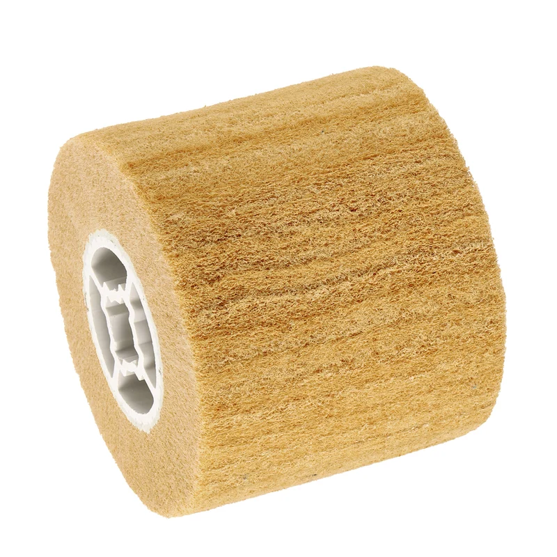 120x100mm 800 Grit Non-Woven Wire Drawing Abrasive Polishing Wheel Yellow