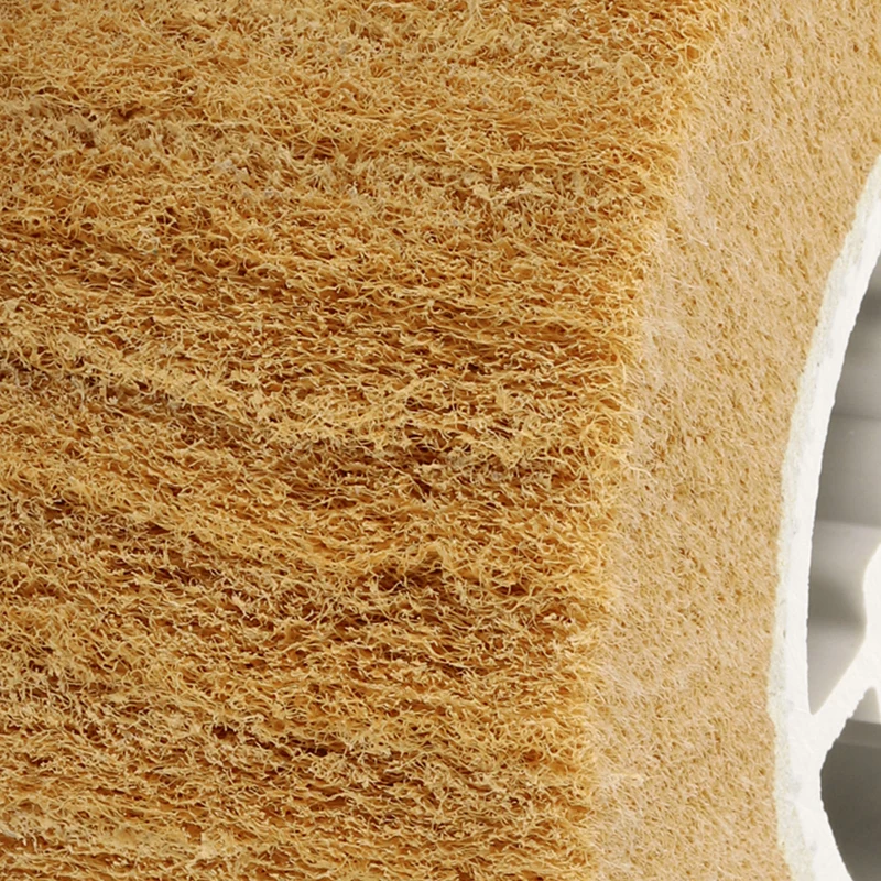120x100mm 800 Grit Non-Woven Wire Drawing Abrasive Polishing Wheel Yellow