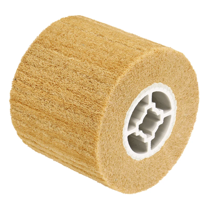 120x100mm 600 Grit Non-Woven Wire Drawing Abrasive Polishing Wheel Yellow