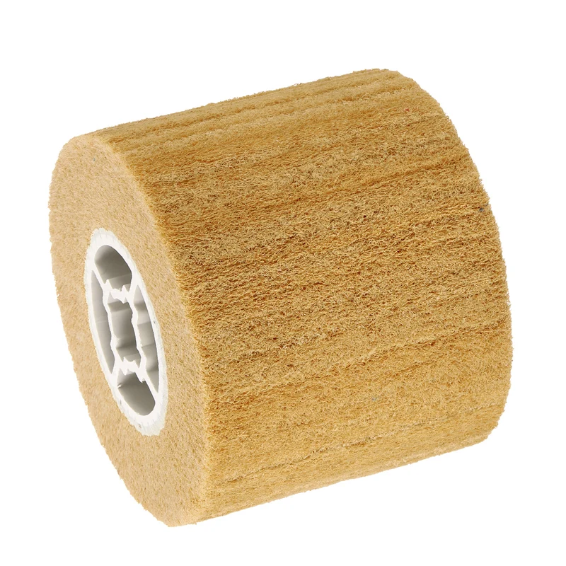 120x100mm 600 Grit Non-Woven Wire Drawing Abrasive Polishing Wheel Yellow