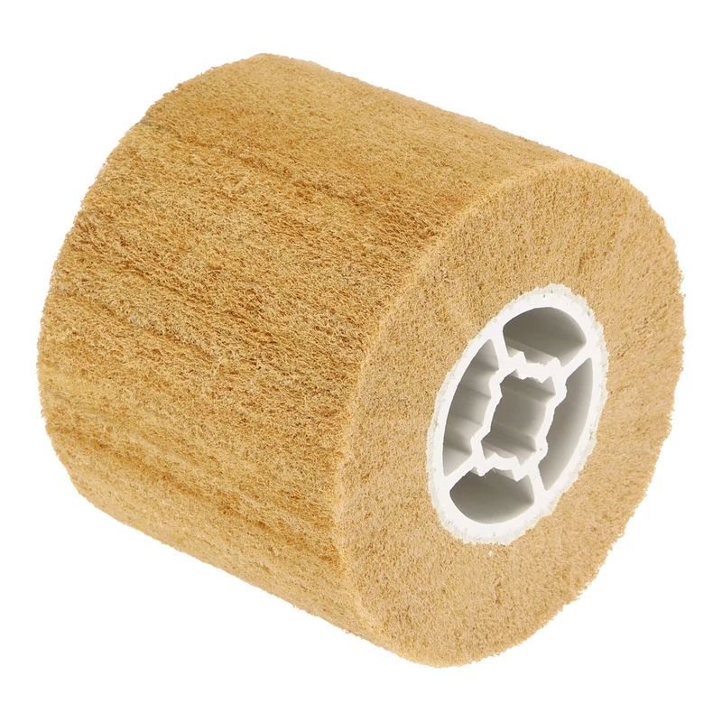 120x100mm 320 Grit Non-Woven Wire Drawing Abrasive Polishing Wheel Yellow