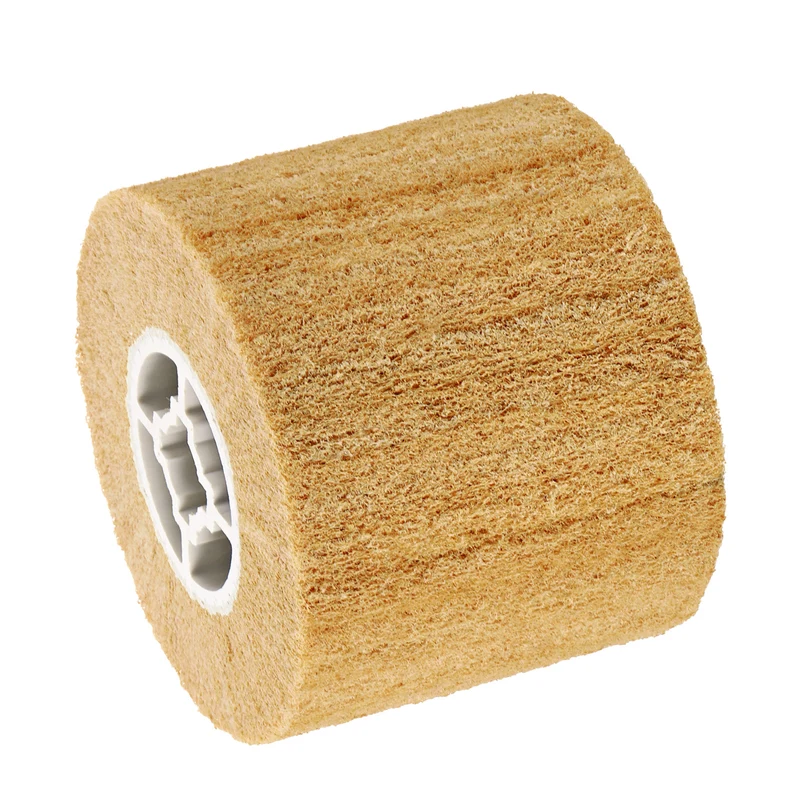 120x100mm 320 Grit Non-Woven Wire Drawing Abrasive Polishing Wheel Yellow