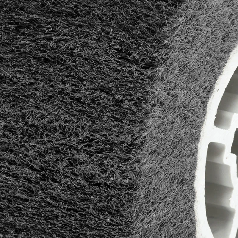 2pcs 120x100mm 800 Grit Non-Woven Wire Drawing Abrasive Polishing Wheel Gray