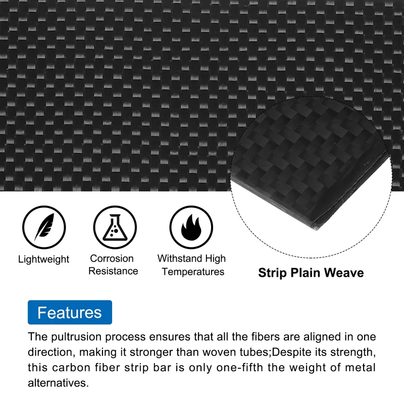 1 Pcs Carbon Fiber Sheet 500x400x2mm Matte Finish Plain Weave Panel Sheet
