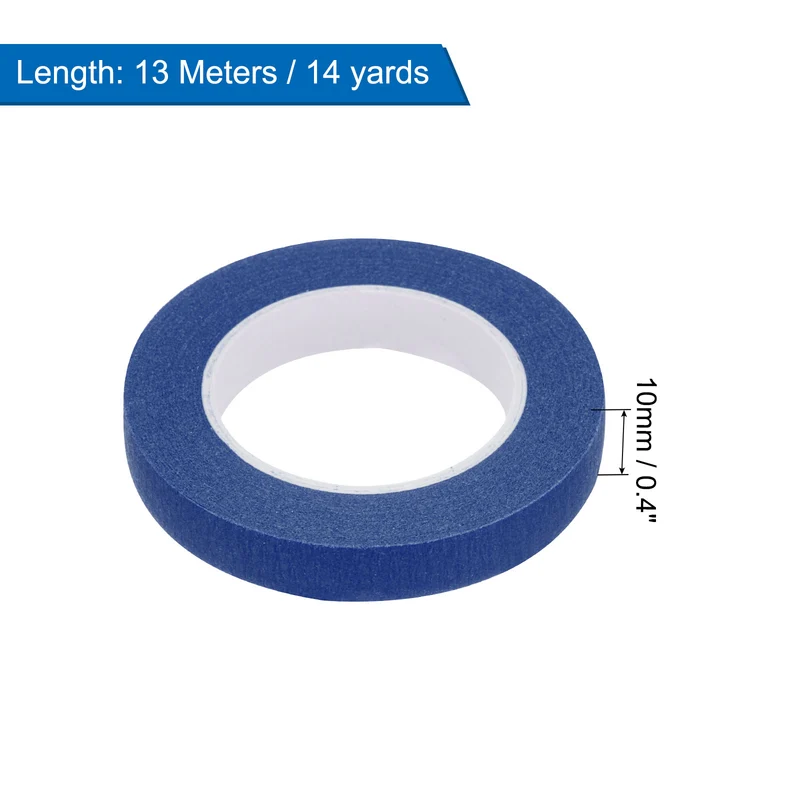 4 Pcs 0.4 Inch Wide 14 Yards Dark Blue Masking Tape Painters Tape Rolls