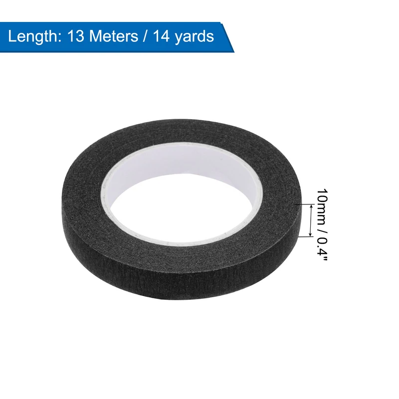 4 Pcs 0.4 Inch Wide 14 Yards Black Masking Tape Painters Tape Rolls