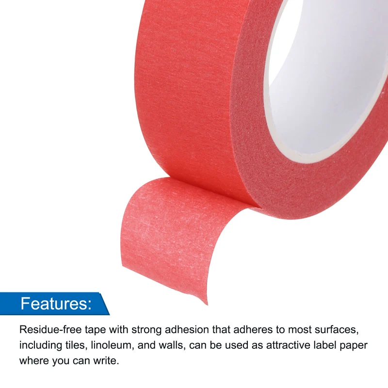 8 Pcs 0.8 Inch Wide 14 Yards Red Masking Tape Painters Tape Rolls