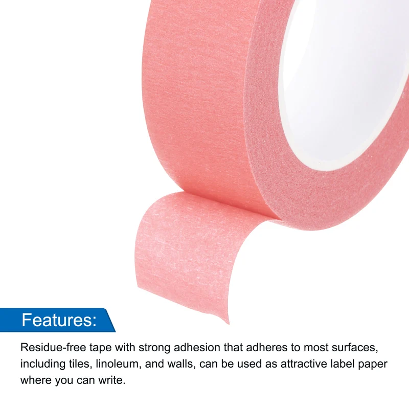 8 Pcs 0.8 Inch Wide 14 Yards Pink Masking Tape Painters Tape Rolls