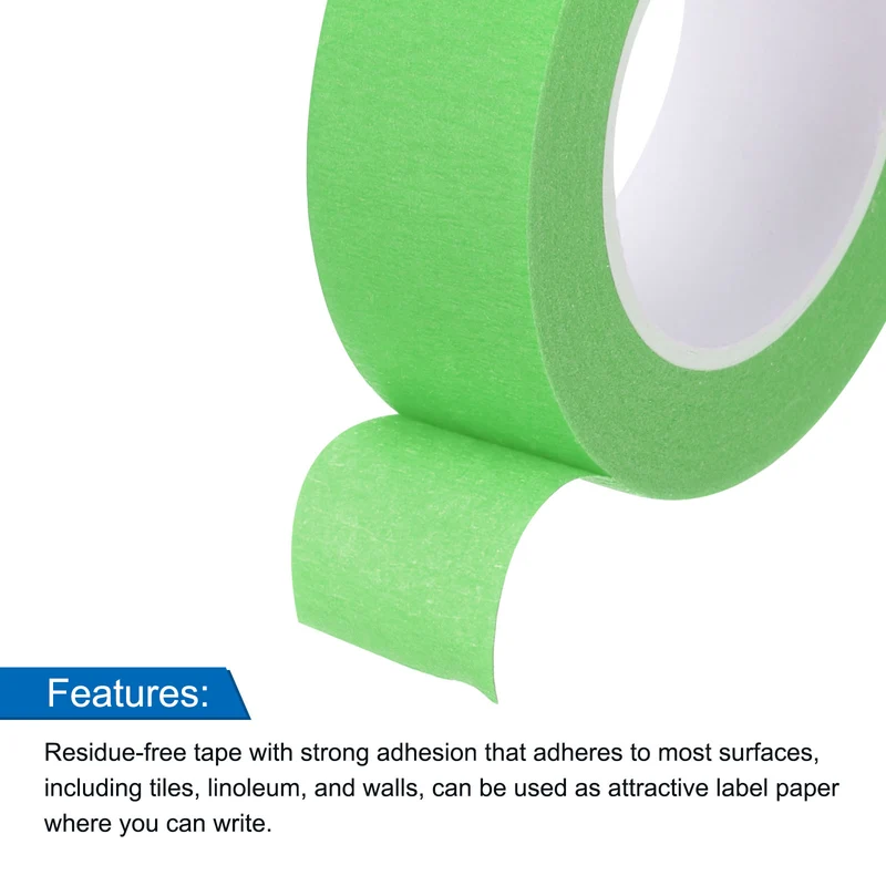 8 Pcs 0.8 Inch Wide 14 Yards Green Masking Tape Painters Tape Rolls