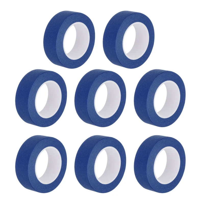 8 Pcs 0.8 Inch Wide 14 Yards Dark Blue Masking Tape Painters Tape Rolls