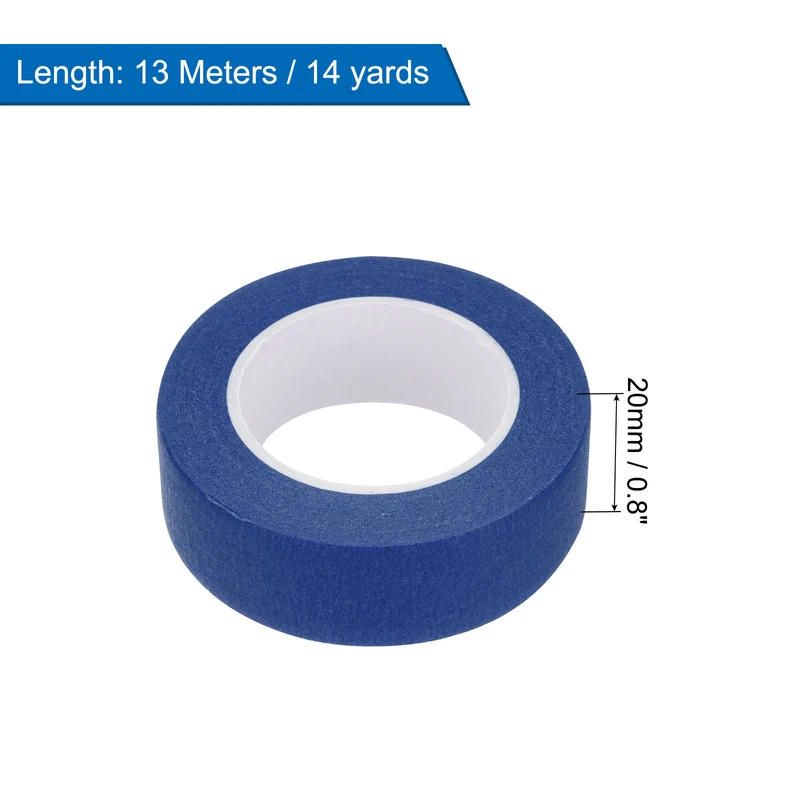 8 Pcs 0.8 Inch Wide 14 Yards Dark Blue Masking Tape Painters Tape Rolls