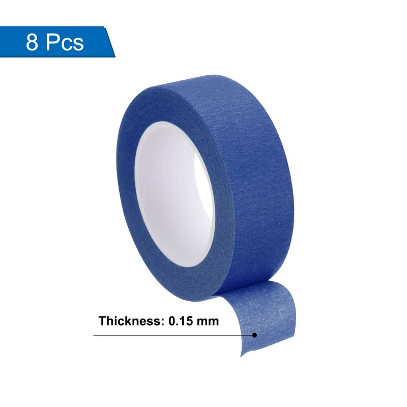 8 Pcs 0.8 Inch Wide 14 Yards Dark Blue Masking Tape Painters Tape Rolls