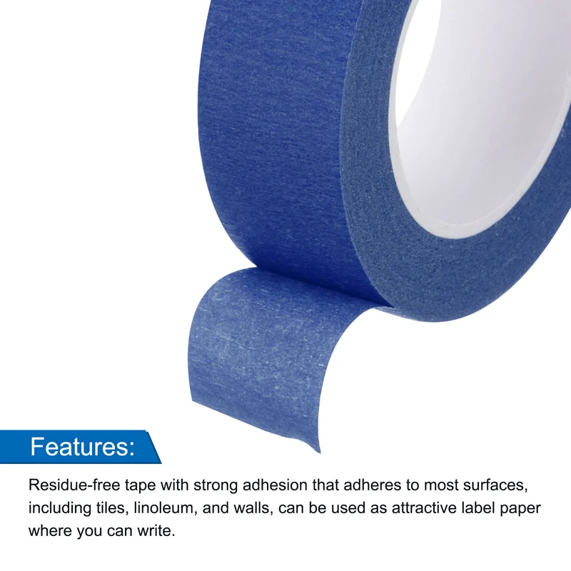 8 Pcs 0.8 Inch Wide 14 Yards Dark Blue Masking Tape Painters Tape Rolls