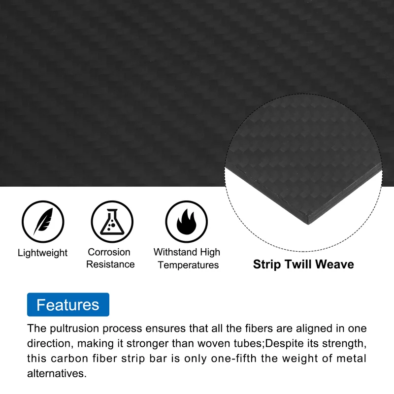 1 Pcs Carbon Fiber Sheet 300×200×2.5mm Matte Surface Twill Weave Panel Sheet