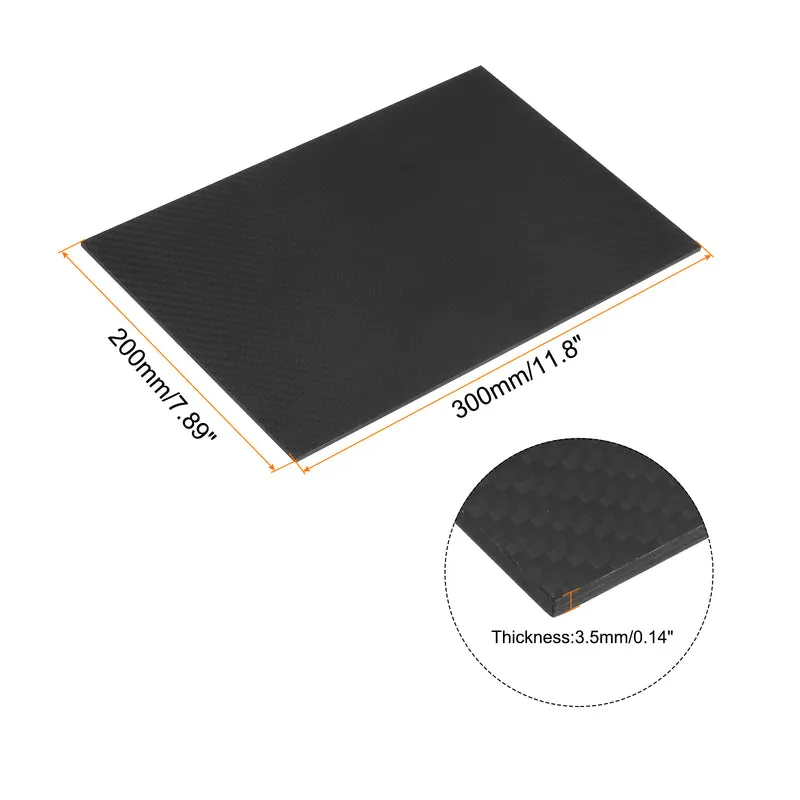 1 Pcs Carbon Fiber Sheet 300×200×3.5mm Matte Surface Twill Weave Panel Sheet
