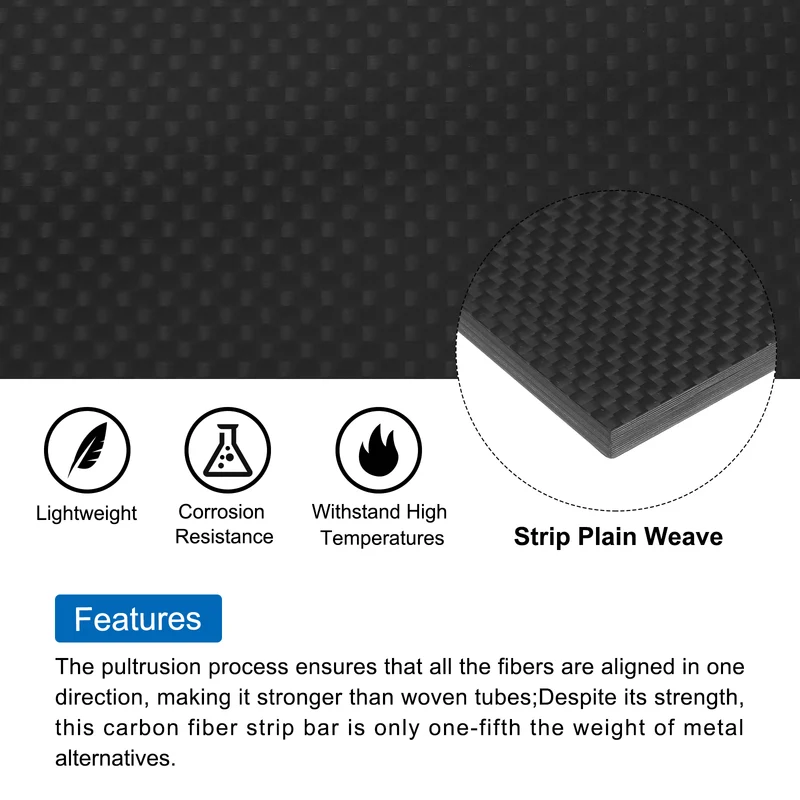1 Pcs Carbon Fiber Sheet 300×200×4.5mm Glossy Surface Plain Weave Panel Sheet