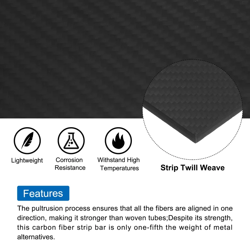 1 Pcs Carbon Fiber Sheet 300×200×4.5mm Matte Surface Twill Weave Panel Sheet