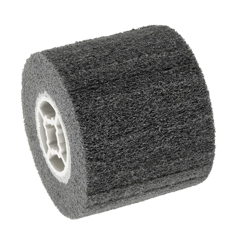 120x100mm 120 Grit Non-Woven Wire Drawing Abrasive Polishing Wheel Gray