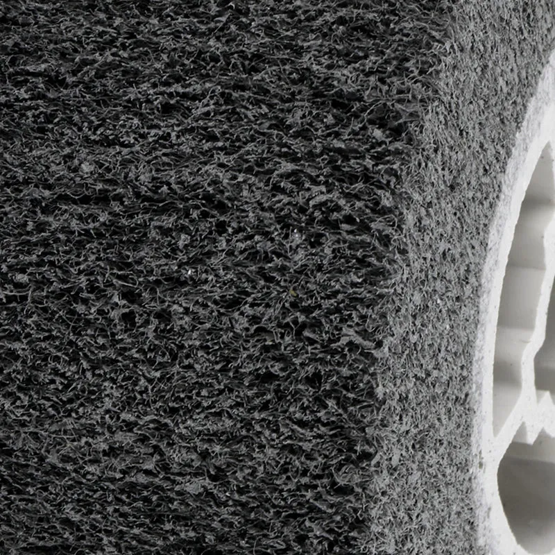120x100mm 120 Grit Non-Woven Wire Drawing Abrasive Polishing Wheel Gray