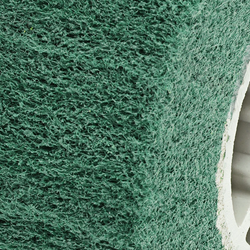 2pcs 120x100mm 320 Grit Non-Woven Wire Drawing Abrasive Polishing Wheel Green