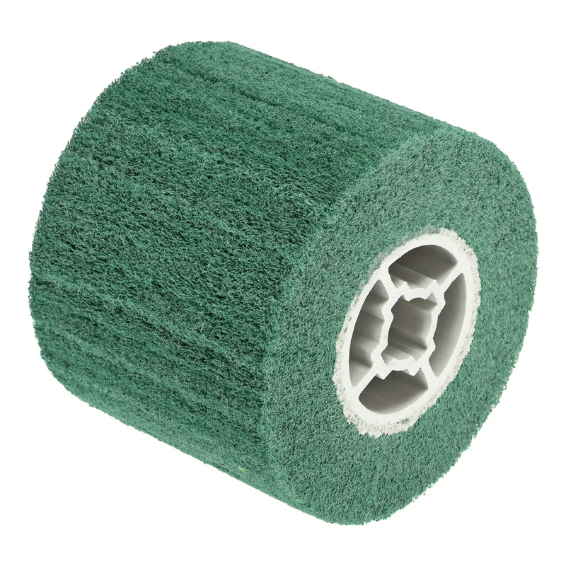 120x100mm 320 Grit Non-Woven Wire Drawing Abrasive Polishing Wheel Green